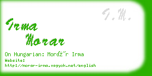 irma morar business card